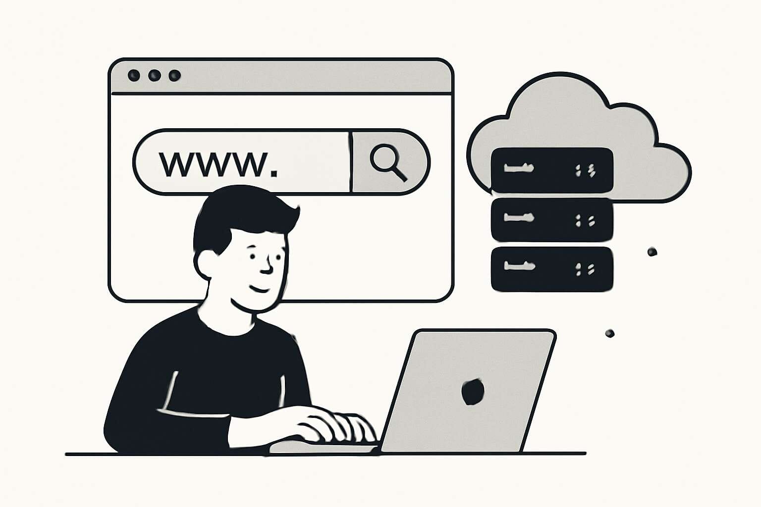 domain registration vs hosting