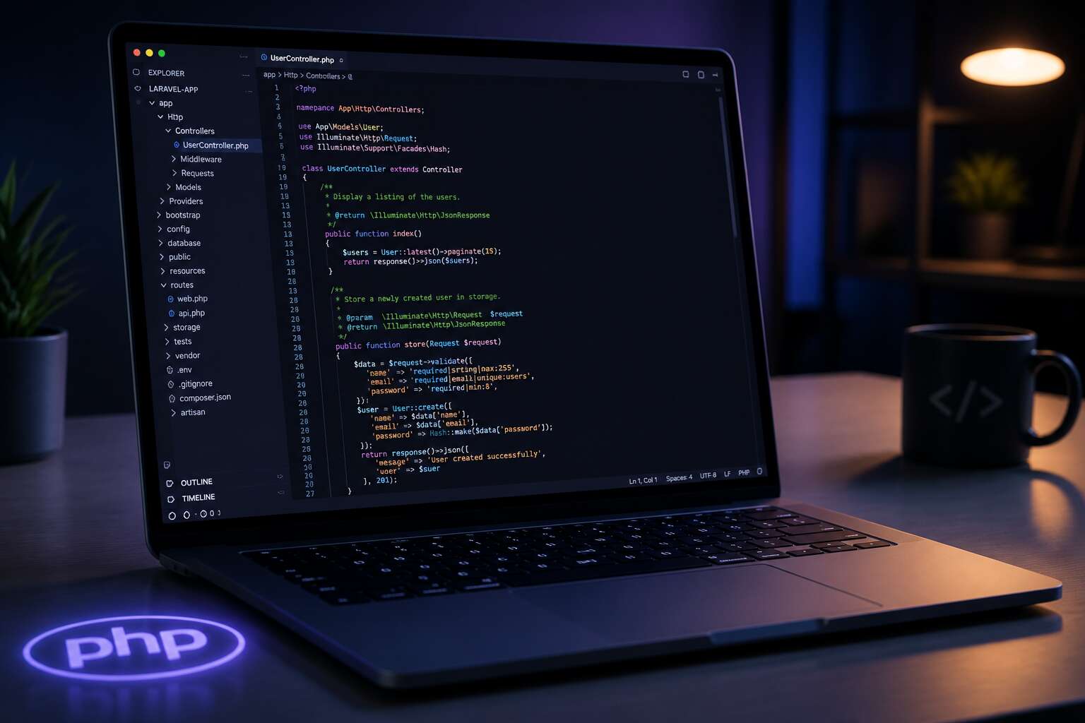php script