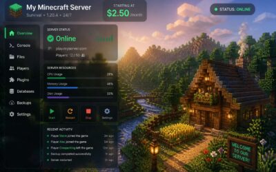 Get server hosting cheap minecraft with free setup and DDoS protection.